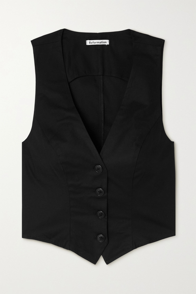 Devin Organic Cotton-Blend Vest from Reformation