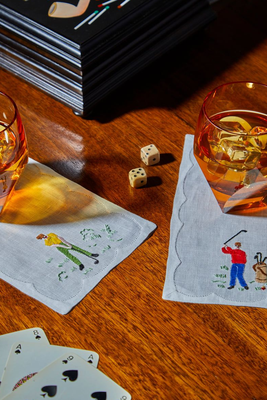 Set Of 6 Golfers Cocktail Napkins from Taf Firenze 