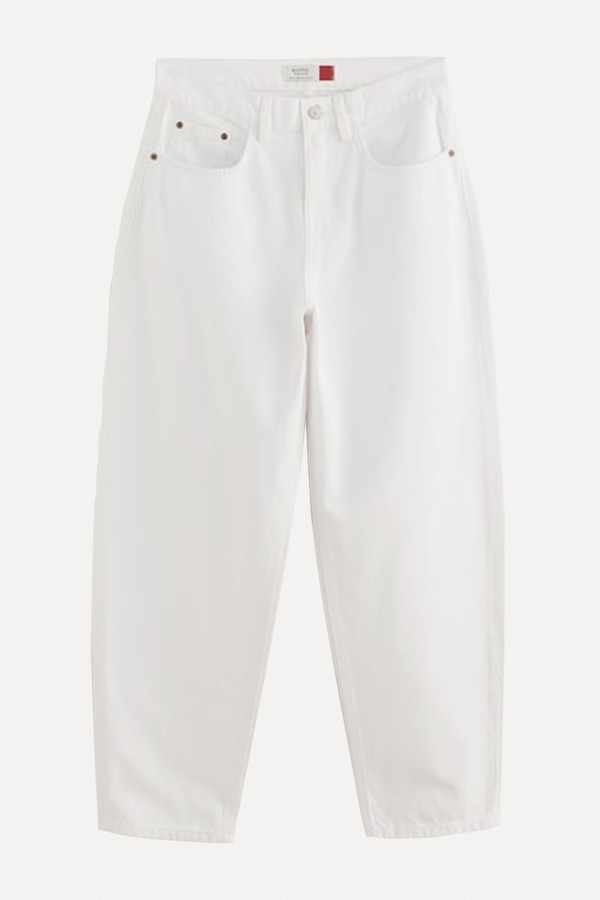 Cotton Barrel Leg Jeans from Next