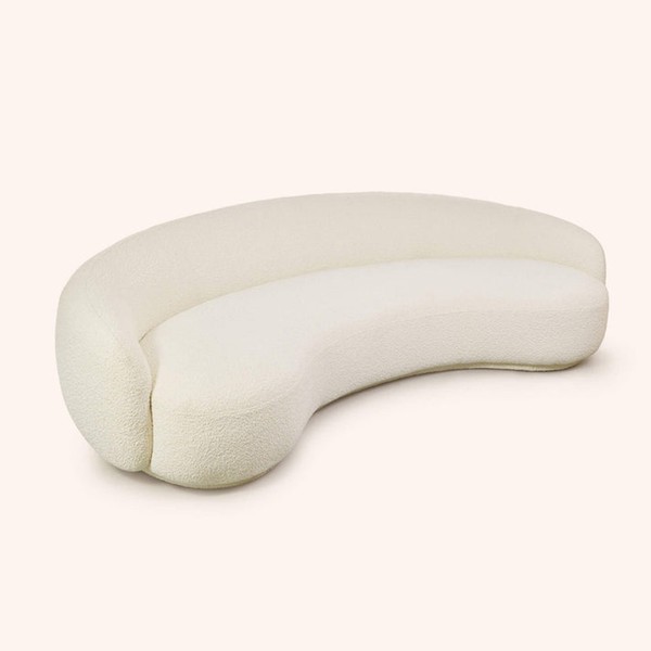 Bouclé Curved Sofa from Six The Residence