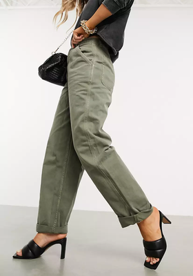 Slouchy Chino Trouser In Khaki from ASOS Design