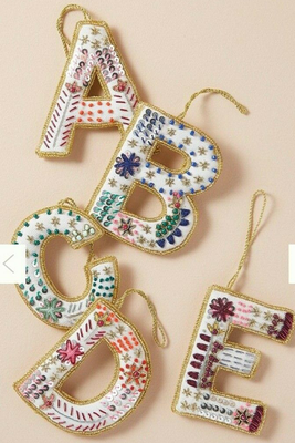 Christmas Tree Letters from Anthropologie