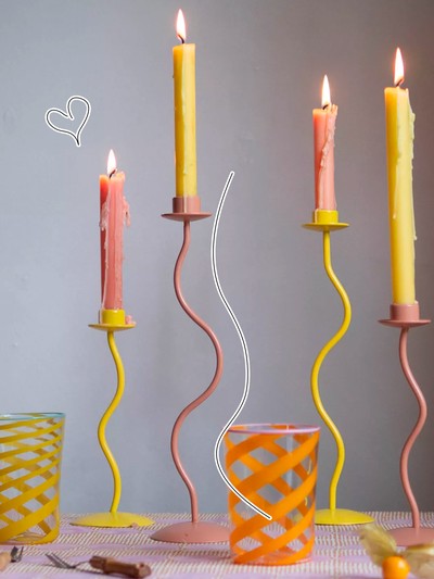 Small Wiggle Candlesticks, £48 | Bias Editions