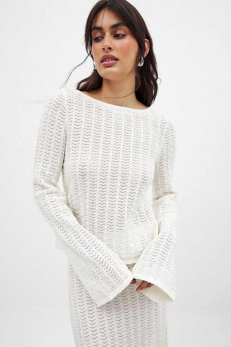 Knitted Crochet Back Detail Top from NA-KD