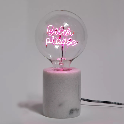 Pink B*tch Pls Motif Light Bulb from Steepletone