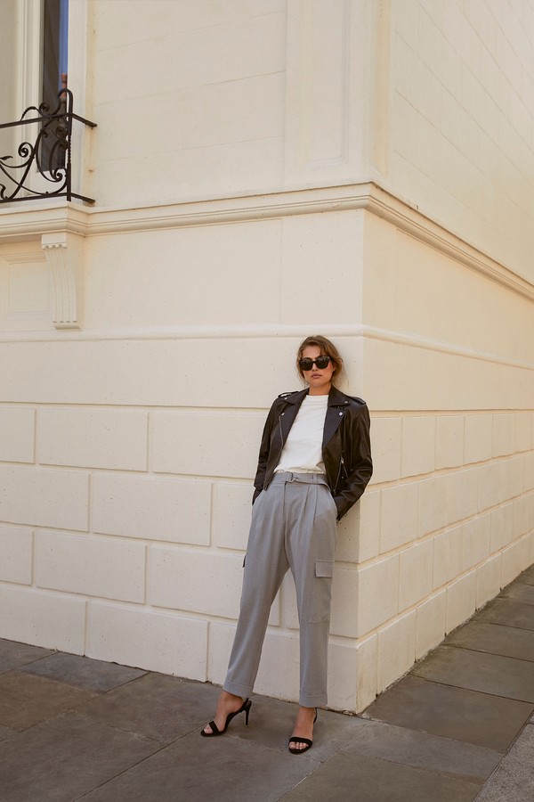 Belted Cargo Tapered Trouser
