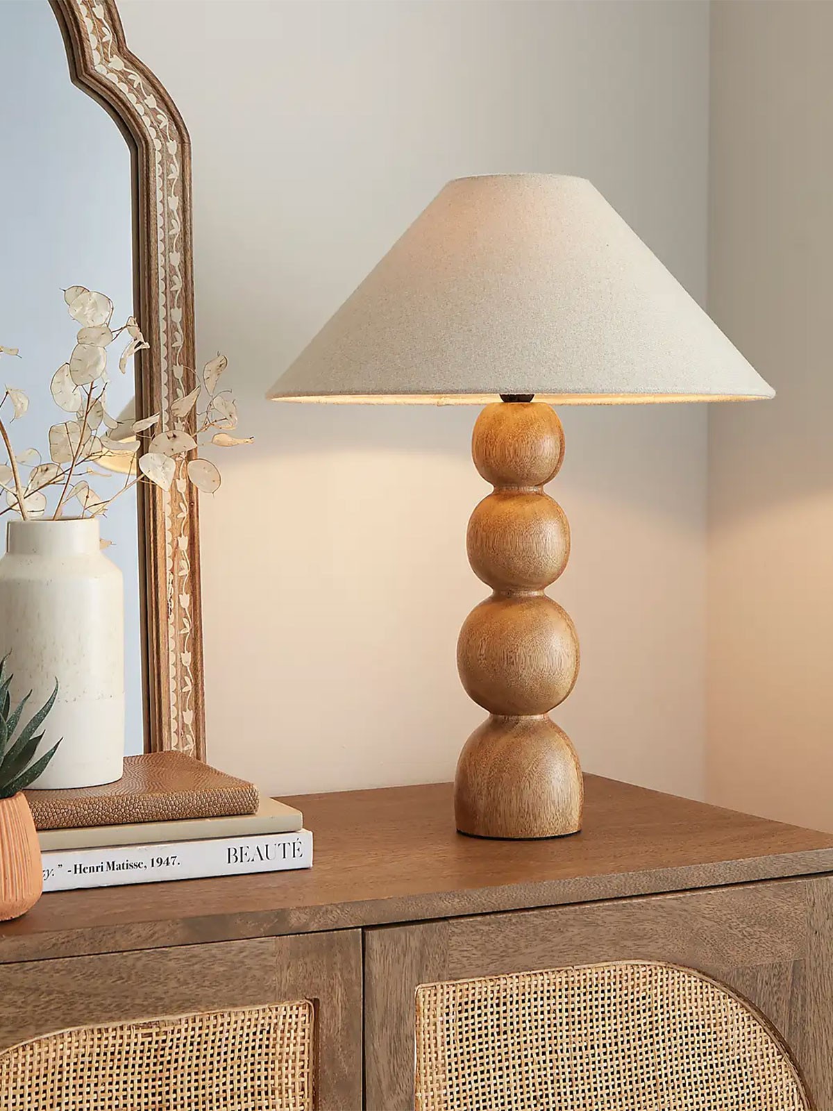 Fern Bobble Wooden Table Lamp Base