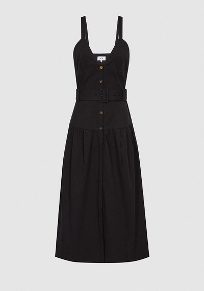 Vita Button Through Midi Dress