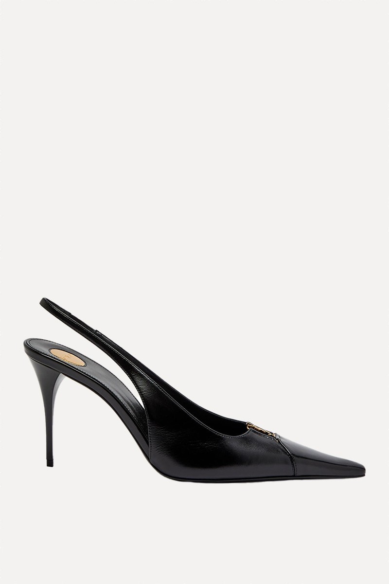 Babylone 90 Leather Slingback Pumps from Saint Laurent