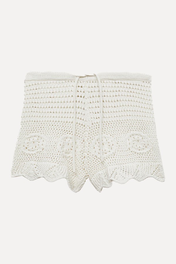 Crochet Knit Shorts from Mango