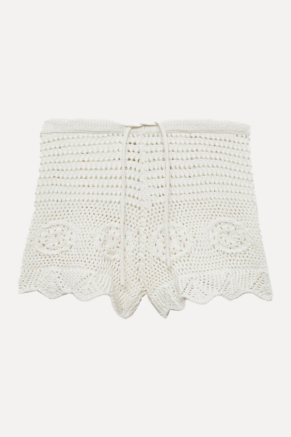 Crochet Knit Shorts  from Mango