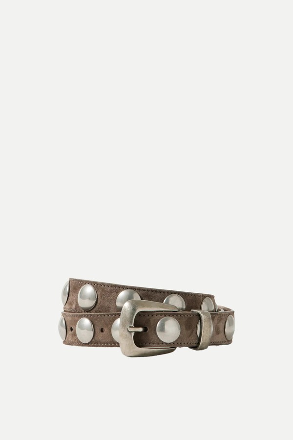 Benny Studded Suede Belt from Khaite