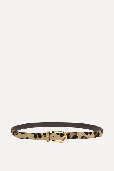 Leopard-Print Calf-Hair Belt from Andersons Belts