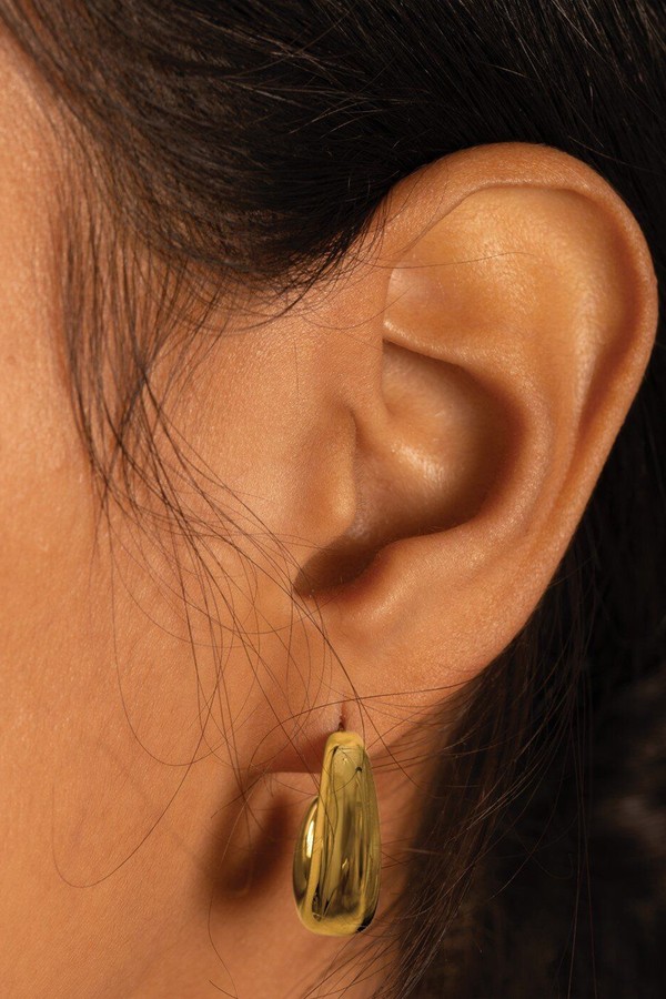 With Love' Waterproof Gold Hoop Earrings