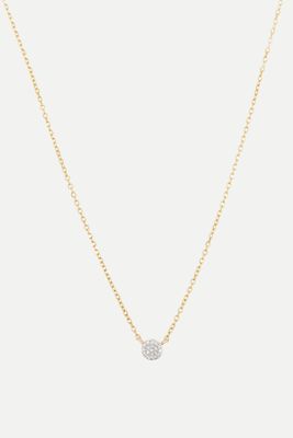 Pave Diamond Round Necklace