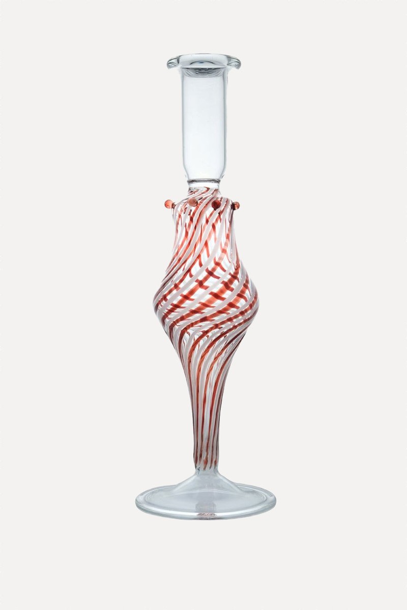 Christmas Glass Candlestick from Issy Granger