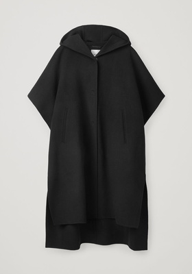 Wool-Mix Hooded Poncho Coat from Cos