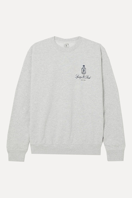 Vendome Printed Cotton-Blend Jersey Sweatshirt  from Sporty & Rich 
