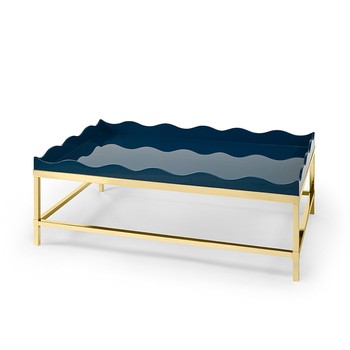 Belles Rives Coffee Table Brass Base from The Lacquer Company