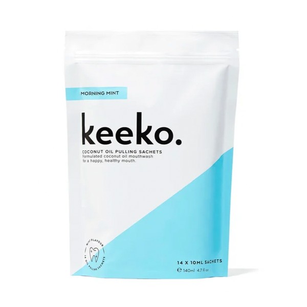 Morning Mint Oil Pulling Sachets from Keeko