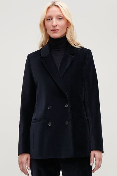 Velvet Double Breasted Blazer from Cos