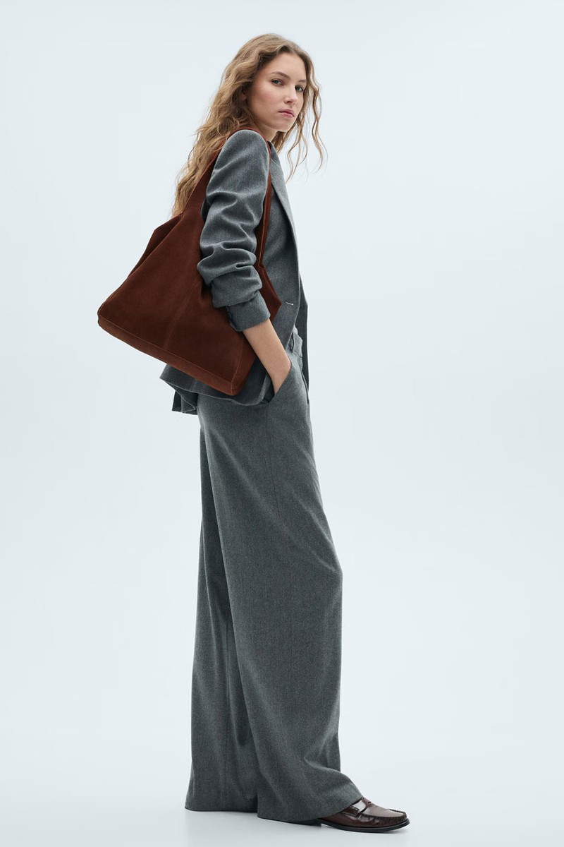 Suede Shopper Bag from Mango