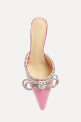 Rent Double Bow Silk Satin Mules from MACH & MACH