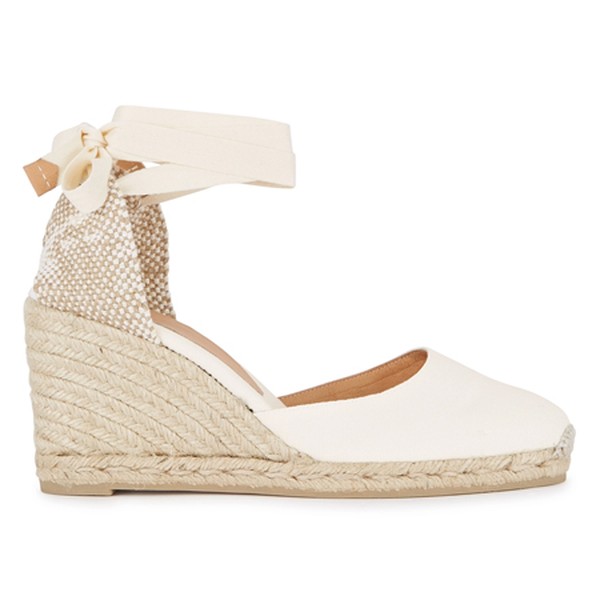 Carina 90 White Canvas Espadrille Pumps from Castañer