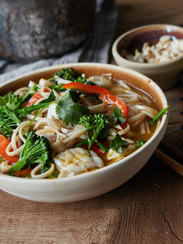 Tenderstem Broccoli Thai Fish Soup