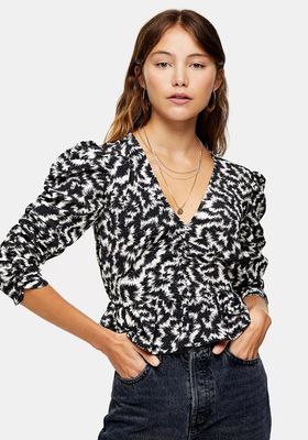Wave Ruched Blouse