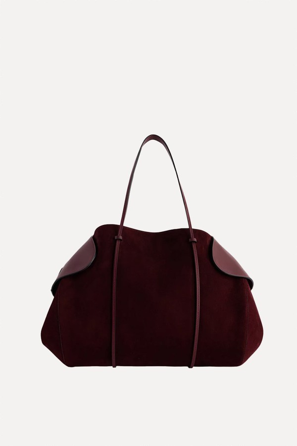 Berenices Suede & Leather Shoulder Bag from Neous