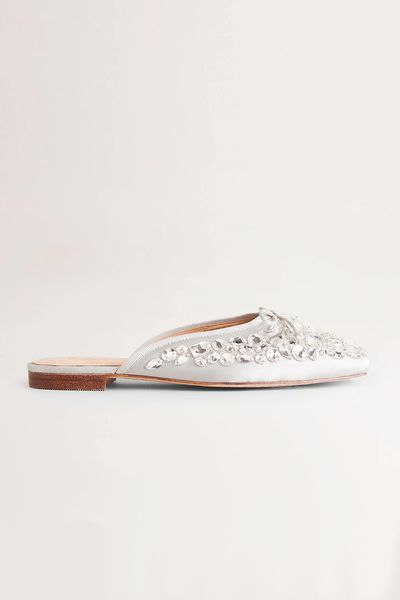 Jewelled Flat Mules