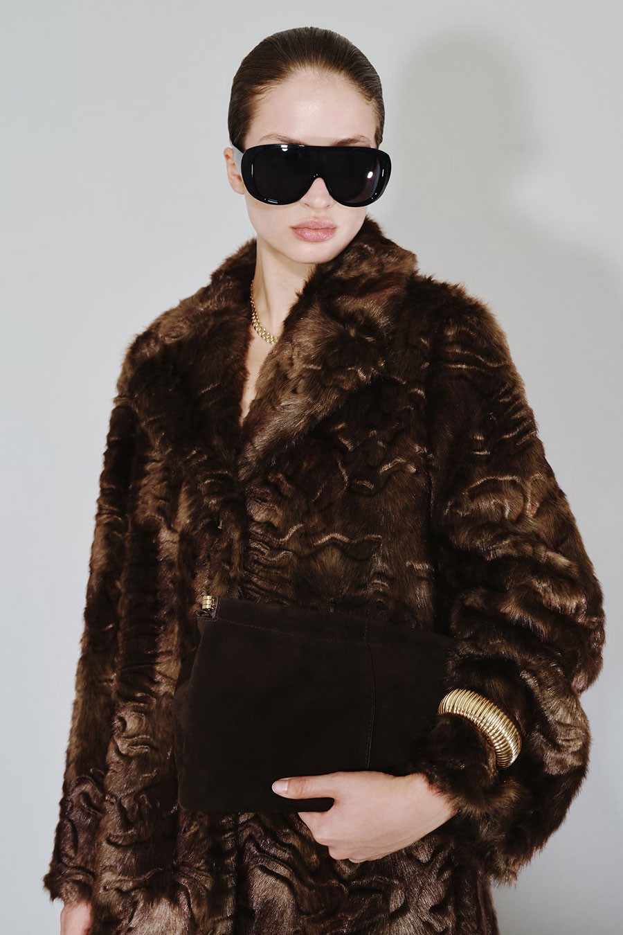 Suede Handbag from Mango