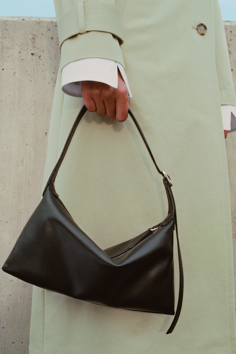 Leather Shoulder Bag With Buckle, £109.99