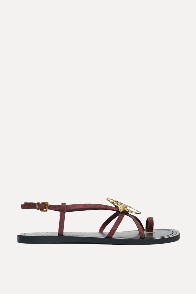 Strappy Sandals With Metal Detail