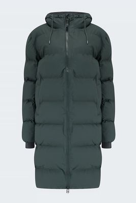 Long Puffer Jacket In Slate from Rains