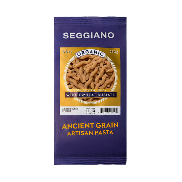 Organic Low Gluten Index Ancient Grain Wholewheat Busiate Pasta from Seggiano