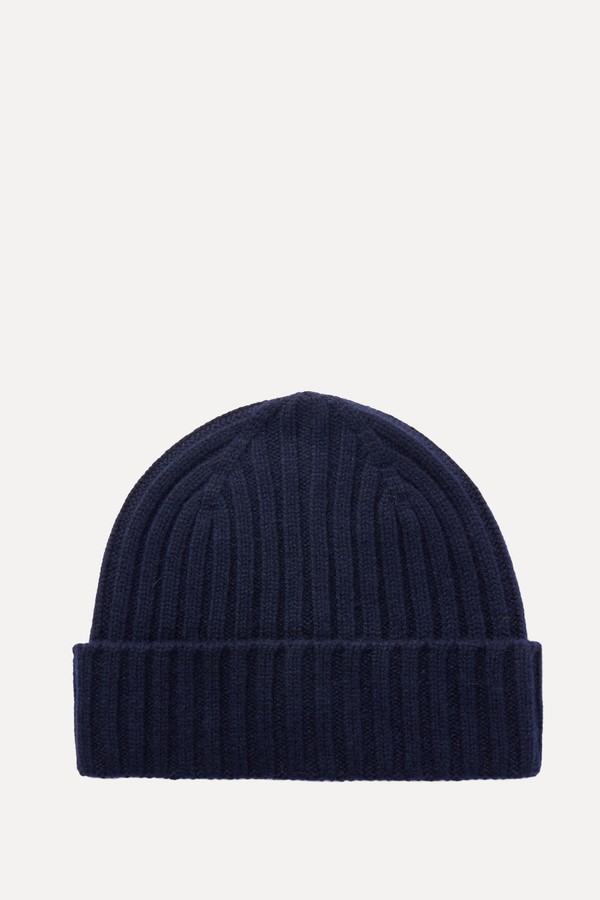 Cairn Ribbed Cashmere Beanie from Mr P.