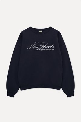 Sweatshirt With Contrast Embroidery from Pull & Bear