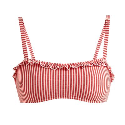 The Leslie Striped Bandeau Bikini Top from Solid and Striped