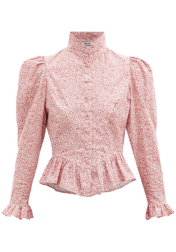 Grace Floral-Print Puff-Sleeved Cotton Blouse from Batsheva