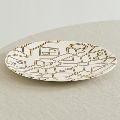  Here Comes The Sun Gold Plated Bone China Charger Plate from Nimerology