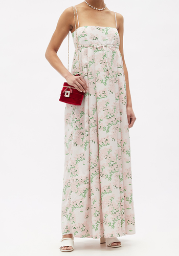 Jules Hortensia-Print Taffeta Maxi Dress from Bernadette