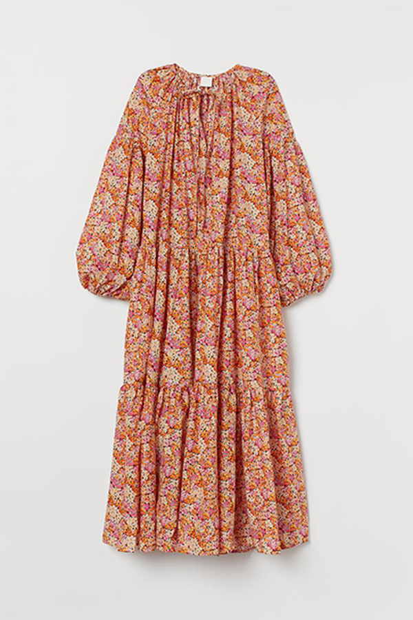Balloon-Sleeved Cotton Dress from H&M