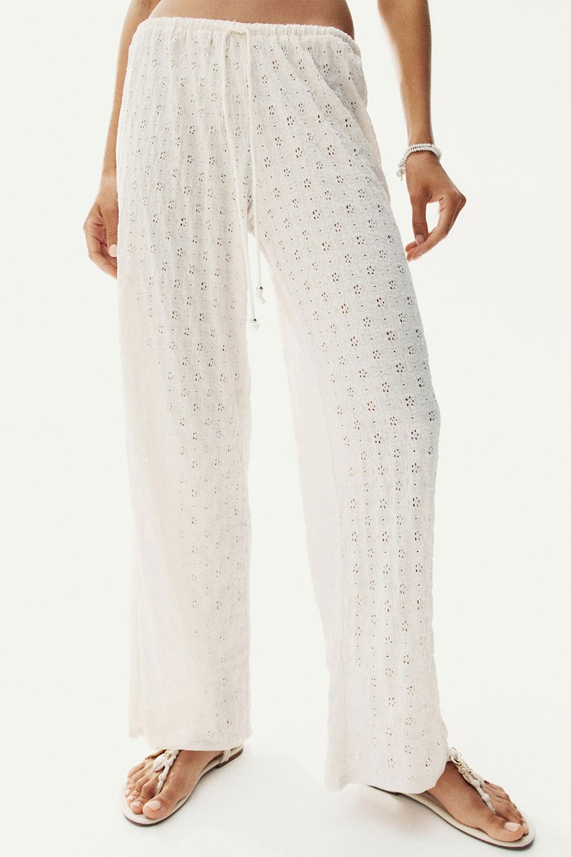 Lace-Look Drawstring Trousers from H&M