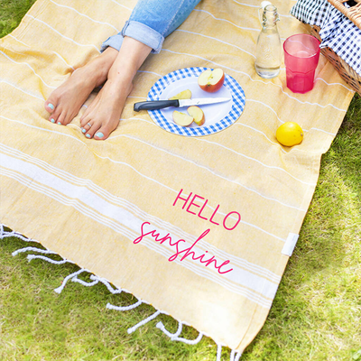 Personalised Cotton Picnic Blanket, £49.95 | Jonny's Sister