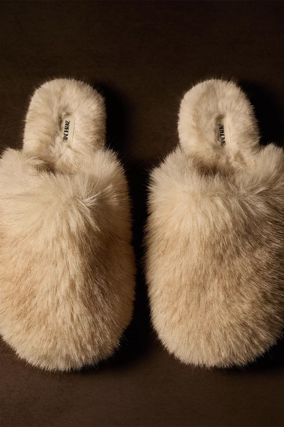 Faux Fur Mule Slippers from Zara Home