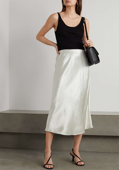 Alessio Satin Midi Skirt from Max Mara