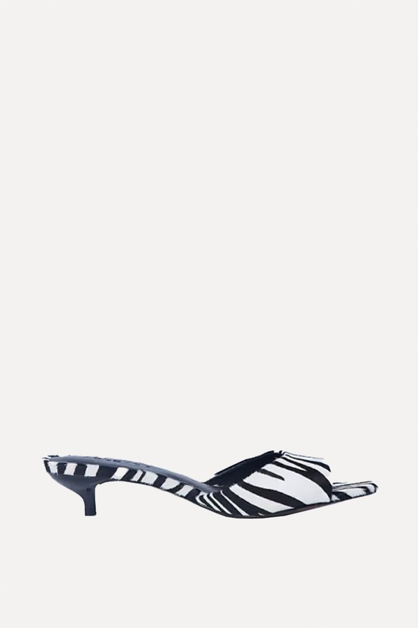 Alba Real Leather Peep Toe Kitten Heel Mules from Topshop 