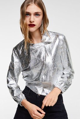 Z1975 Metallic Biker Jacket from Zara